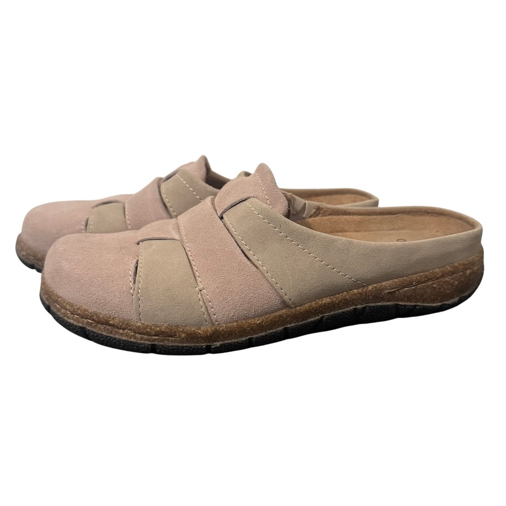 Earth Origins Clog Mules Wms 6 M Dusty Pink Suede Comfort Softcore Granola